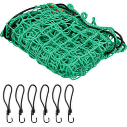Relaxdays - Rete di Copertura per Rimorchio, 1,5 x 2,2 m, 6 Ganci, Segni per gli Angoli, Corda in Gomma Elastica, Verde