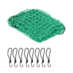 Relaxdays - Rete di Copertura per Rimorchio, 2 x 3 m, 8 Ganci, Segni per gli Angoli, Corda in Gomma Elastica, Verde
