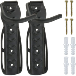 Relaxdays - Portabici da Muro, Set da 2 Ganci da Parete per Bici, Regge Max. 25 kg, per Garage, Supporto Verticale, Nero