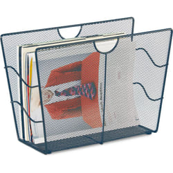 Relaxdays - Portariviste, Organizer Porta Giornali in Metallo, Stand da Terra, Design a Griglia, 27x39,5x17cm, Antracite