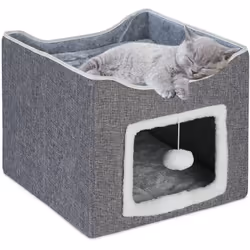 Grazie a questa grotta per animali domestici, puoi offrire al tuo gatto un rifugio accogliente se il trambusto quotidiano del ...