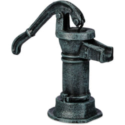 Relaxdays Pompa dell'Acqua Decorativa, Elemento d'Arredo per il Giardino, Design Antico, Manuale, in Ghisa, Grigio/Verde