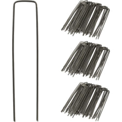 Picchetti a u, Set 150 Puntelli, l: 15 cm, ø 2mm, Chiodi per Tende da Campeggio e Teli Pacciamatura, Antracite - Relaxdays