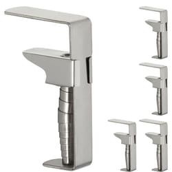 Relaxdays - Fermatovaglia da Tavola, Set da 5 Morsetti per Tavoli Spessi fino a 4 cm, Clip Regolabili, Acciaio, Argento