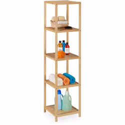 Questo scaffale a 5 ripiani ti permetterà di portare ordine nel tuo bagno creando nuovo spazio per poggiare ogni tipo di acce ...