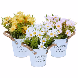 Dona un tocco di freschezza e colore all'arredo di casa con il nostro set da 3 fiori finti. I crisantemi artificiali dall'asp ...