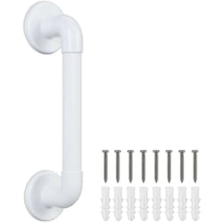 Relaxdays - Maniglione per il Bagno, Maniglia da Parete per Vasca e Doccia Ausilio Anziani e Disabili, fino 100 kg, Bianco