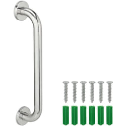 Relaxdays Maniglione per il Bagno, Maniglia da Parete per Vasca e Doccia Ausilio Anziani e Disabili fino 200 kg, Argento