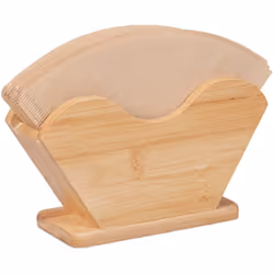 Relaxdays Porta Filtri per caffè Americano, Supporto in bambù per Coffee Filter, Misure 2 e 4, HLP: 10x18x6 cm, Naturale, 100 ...