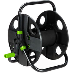 Relaxdays - Avvolgitubo Acqua, Carrello Avvolgi Tubi 30 m, 1/2', Acciaio, Plastica, Portatubo hlp: 38x42x31 cm, Nero Verde