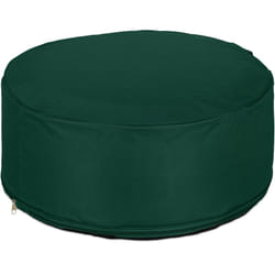 Sgabello Gonfiabile da Esterno, Pouf Arredo Outdoor, Poggiapiedi Rotondo da Giardino, HxD: 26x56 cm, Verde - Relaxdays