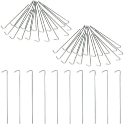 Relaxdays - Set da 50 Picchetti da Tenda, Pioli Ancoraggio su Terreni Morbidi per Campeggio, in Acciaio, 22 cm, Argento