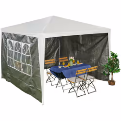 Con questi teloni laterali in set da 3 puoi rendere il tuo gazebo da giardino un luogo protetto dalle intemperie, così da pot ...