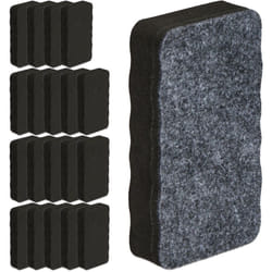 Relaxdays - Cancellino Lavagna Magnetica Bianca Cancellabile, Set 20 Spugne per Lavagnette, eva, hlp: 2x10,5x5,5 cm, Nero
