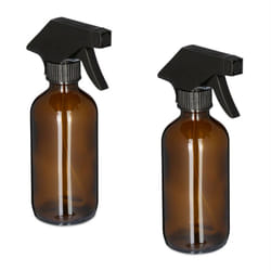 Relaxdays - Spruzzino Nebulizzatore, Set 2, 230ml di Bottiglie Spray Vuote, Vaporizzatore Parrucchieri, Pulizia, Marroni