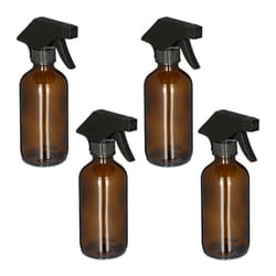 Relaxdays - Spruzzino Nebulizzatore, Set 4, 230ml di Bottiglie Spray Vuote, Vaporizzatore Parrucchieri, Pulizia, Marroni