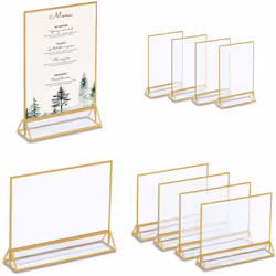 Scopri il nostro versatile set da 10 segnaposto in acrilico, perfetti per qualsiasi celebrazione! Ciascun portamenu può esser ...