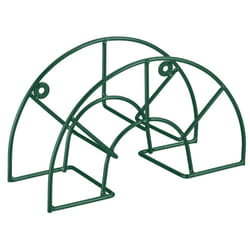 Relaxdays Portatubo da Parete, in Acciaio, per Tubi Giardino fino a 45 m e Attacco 5/8", HLP 19 x 30,5 x 13,5 cm, Verde