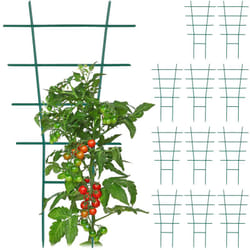 Relaxdays - Supporto per Piante Rampicanti, Set da 12, Tralicci per Pomodori da HxL: 56 x 30 cm, Sostegni per Rose, Verde