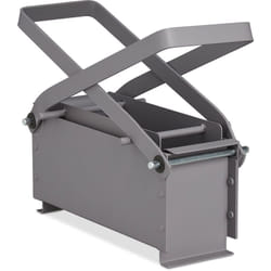 Relaxdays Bricchettatrice per Cartone, Pressa per Carta, Compattatore Manuale, in Acciaio, HLP 24 x 30 x 12,5 cm, Grigio