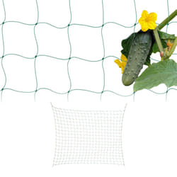 Relaxdays Rete per Piante Rampicanti, 2 Sostegni per Pomodori e Cetrioli Orto, Supporto 180x360 cm, Maglie 10cm, Verde