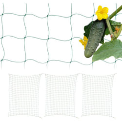 Relaxdays - Rete per Piante Rampicanti, 4 Sostegni per Pomodori e Cetrioli Orto, Supporto 180x270 cm, Maglie 10cm, Verde