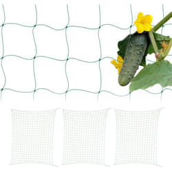 Relaxdays - Rete per Piante Rampicanti, 4 Sostegni per Pomodori e Cetrioli Orto, Supporto 200x250 cm, Maglie 10cm, Verde