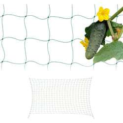 Relaxdays - Rete per Piante Rampicanti, 2 Sostegni per Pomodori e Cetrioli Orto, Supporto 200x500 cm, Maglie 10cm, Verde