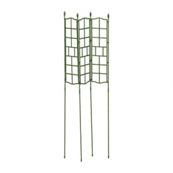 Relaxdays - Griglia per Rampicanti, Set da 3 Pannelli da Piantare per Piante, 124 x 14,5 cm, Traliccio Giardinaggio, Verde