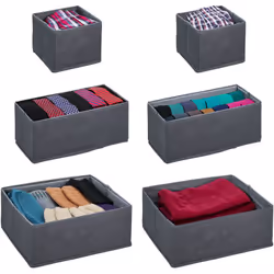 Con questo set da 6 organizer, potrai sempre tenere sotto controllo il contenuto dei cassetti e del comò. Inoltre, le scatole ...