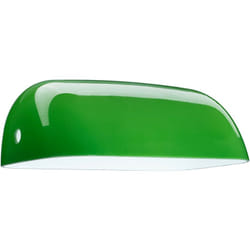 Relaxdays - Paralume per Lampada da Tavolo da Banchiere, Vetro, Parte di Ricambio h x l x p: 7,5 x 22,5 x 13,5 cm, Verde