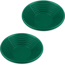 Relaxdays Set 2 Setacci per Oro, Kit Metal Detector Cerca Metallo, Batea Fiume, Gold Pan HxD: 8 x 38 cm, Plastica, Verde
