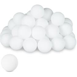 Relaxdays - Palline da Beer Pong, in Set da 100, Mini Balls Ping-Pong in Plastica, senza Scritta, Diametro 40 mm, Bianco