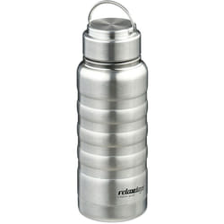 Relaxdays - Borraccia Termica, 400 ml, Bottiglia Riutilizzabile Viaggio, Bevande Calde e Fredde, Acciaio Inox, Argentato
