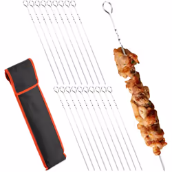 La tua prossima grigliata può iniziare con il grande set da 20 spiedini in acciaio inox. Verdure, carne e pesce possono esser ...