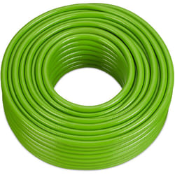 Relaxdays - Tubo Flessibile da Giardino 50 m, Pompa Irrigazione Aiuole e Prati, Attacco 1/2', in Plastica, Verde Chiaro