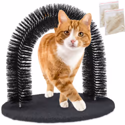 Questo pratico arco dehairing unisce il piacevole all'utile. Mentre il gatto si diverte a farsi massaggiare e coccolare dalle ...