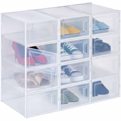 Con queste scatole impilabili potrai mettere ordine al caos di scarpe e riporre sneakers, ballerine, sandali e altro ancora i ...