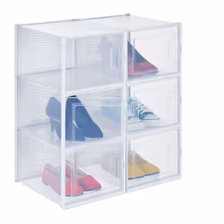 Con queste scatole impilabili potrai mettere ordine al caos di scarpe e riporre sneakers, ballerine, sandali e altro ancora i ...