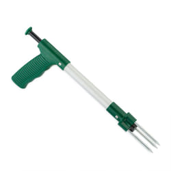 Relaxdays - Estirpatore Erbacce Manuale, Strappa Radici per il Diserbo, Meccanismo di Espulsione, l: 37 cm, Verde Argento