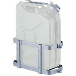 Supporto Porta Tanica di Benzina da 10 e 20 Litri, Staffa in Ferro, Sostegno Serbatoio Auto e Moto, Grigio - Relaxdays