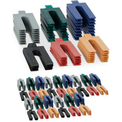 Relaxdays - Distanziatori in Plastica, 1-6 mm, Set da 288 Accessori per Installazione Finestre e Porta, 6 Misure, Colorati