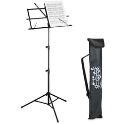 Relaxdays - Leggio Musicale Pieghevole hlp: 140x53x49 cm, per Chitarra, Violino e Canto, Porta Spartito in Ferro, Nero