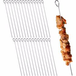 La tua prossima grigliata può iniziare con il grande set da 30 spiedini in acciaio inox. Verdure, carne e pesce possono esser ...