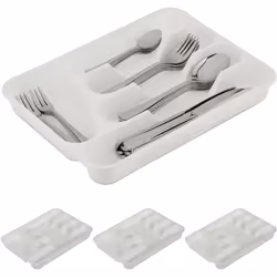 Questo set di portaposate è l'ideale per organizzare e ordinare coltelli, forchette, cucchiai e altri utensili da cucina. Cia ...