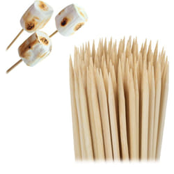 Relaxdays - Spiedini in Legno, Set 500 Spiedi da 40 cm per Salsicce, Griglia e Barbecue, Attrezzo bbq, Bambù, Naturale