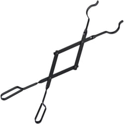 Pinza Camino a Legna Lunga, Attrezzo da Caminetto o Stufa 66,5 cm, Attizzatoio, Utensile in Acciaio, Nero - Relaxdays