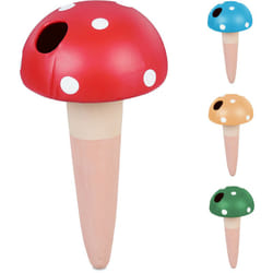 Sfere da Irrigazione a Goccia, Set da 4, Design a Fungo, 100 ml ciascuno, Irrigatore per Piante, Colorato - Relaxdays