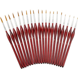 Relaxdays - Pennelli in Setola, Set da 20, Pittura Acrilico, Olio e Acquerello, Hobby e Scuola, per Pittori, Multicolore