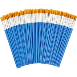 Relaxdays - Pennelli a Setola Piatta, Set 100 per Pittori, Pittura Acrilico, Olio, Acquerello, Hobby e Scuola, Multicolore